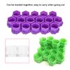 Tattoo Ink Cups Honeycomb Shape for Tattooing, Multiple Color Pigment Holder Cups Caps for Tattoo Artists, Bag of 200(Purple)