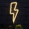 Premium White Lightning Bolt LED Neon Wall Light