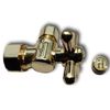XFITTING 3/8" OD Compression x 5/8" OD Compression Angle Valve, (2, Golden) 2-4-3=2