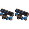 Predator 1080 Pure Pool Billiard Cue Stick Chalk - 5 Piece/Box - Blue (2-Pack)