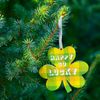 St. Patricks Day Decorations Shamrock Ornaments 4pc Set, PVC, Irish Decor