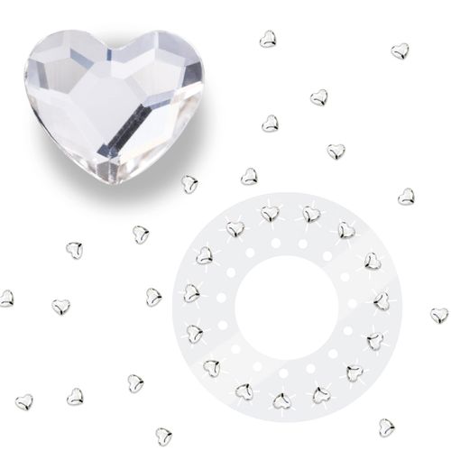 blinger Crystal Refill Pack | 5 Discs - 75 Precision-Cut Glass Crystals | Styling Tool not included | Crystal Hearts 6 mm