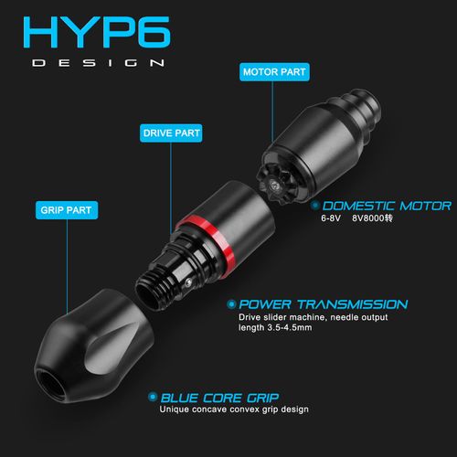HAWINK Kit Senza Fili Tatuaggio Macchina Rotary Pistola Del con Alimentatore Senza Fili Del Tatuaggio LCD digitale 3.7V Batteria Al Litio 1600mAh Batteria Del Tatuaggio 1 Pz 7 inchiostri EKHWP6-1