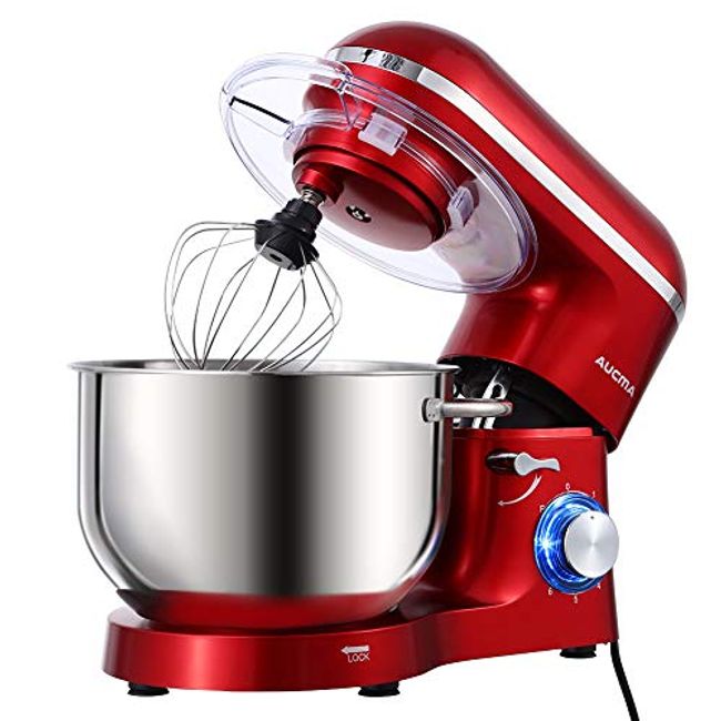 Aucma Kitchen Electric Stand Mixer 6.5QT 6+P Speed Tilt Head with