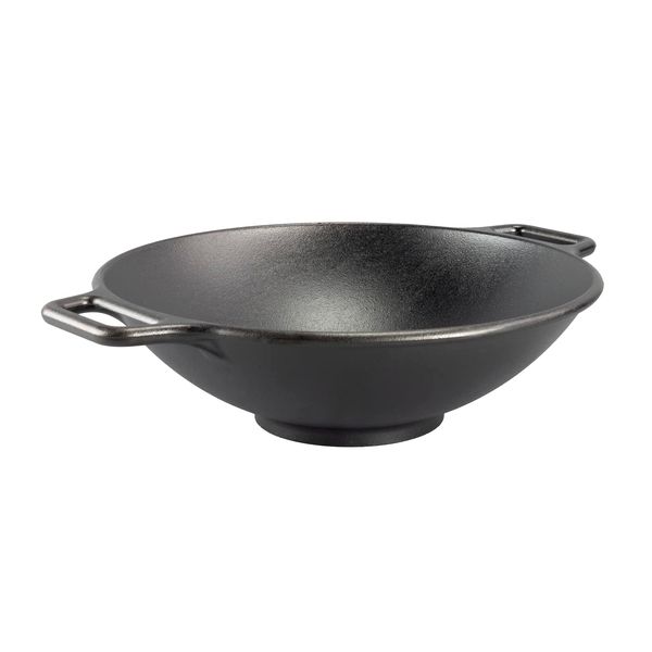 Lodge BOLD 14 Inch Seasoned Cast Iron Wok; Design-Forward Cookware