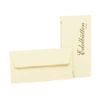 Rössler 2032388803 DL Deckle Edged Hammer Embossed Lined Envelope - Ivory