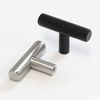 RCH Hardware HD-SS002-00 Solid Stainless Steel Modern Cabinet Drawer Handle Pull, 0 Inch, Black (10 Pack)