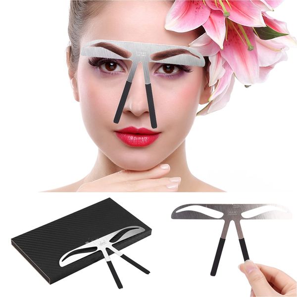 Eyebrow Stencils for Beginners, Reusable Eyebrow Ruler Women Eyebrow Drawing Map Positioning Balance Measuring Tool DIY Makeup Eyebrow Tools (classic eyebrow)