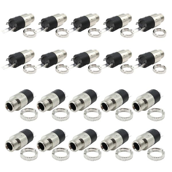 HAMILO 3.5mm Stereo Mini Jack for Expansion Action Camera External Microphone 20 Piece Set