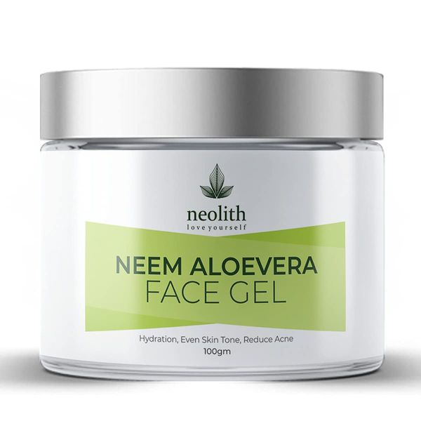 Neolith Neem Aloe Vera Soothing & Hydrating Gel || Non-Toxic Aloevera Gel For Acne, Scars, Glowing & Radiant Skin Treatment || Paraben Free, Vegan ||100 gm