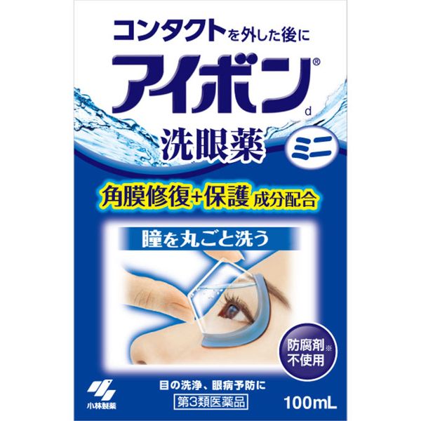 Category 3 Drug Kobayashi Pharmaceutical<br> Eyebon d Mini 100ml<br> ＜For contact lenses. Eyewash and eye drops＞RCP<br> Hokkaido and Okinawa require separate shipping CPT