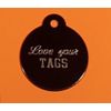 PET TAGS CIRCLE (3.75 CM) ID DOG TAG CUSTOM 2-SIDE PERSONALIZED DIAMOND ENGRAVED