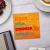 Shopagift Engineering 2 Pack Coasters Design Build Engineer Repeat - 9cm x 9cm