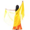 S.fields.inc Silk Veil, Belly Dance, Faux Silk, Polyester, Dance Costume, Solid Color, Scarf, For Practice, yellow