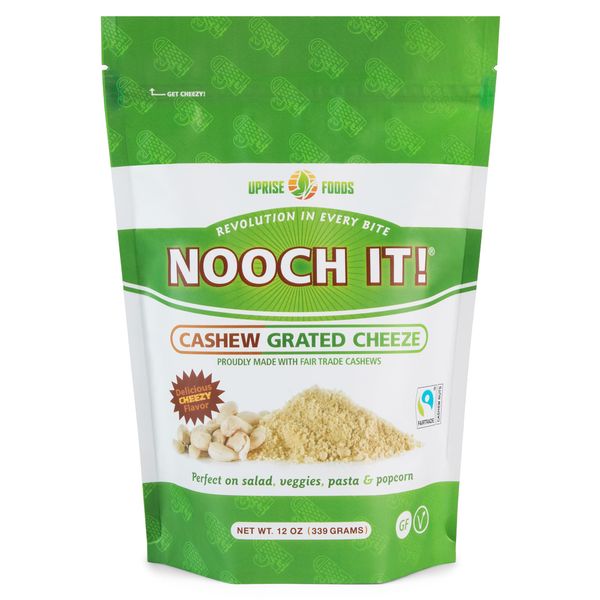 NOOCH IT! Certified Fair Trade Cashew Parmesan 12oz | Vegan Parmesan ● Tasty Dairy-Free Cheese Alternative (Organic Ingredients, Gluten-Free, Cashew Parm, Cashew Grated Cheese)