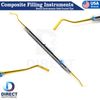 4Pcs Dental Composite Filling Instrument Spatula & Plugger Titanium Gold Tips CE