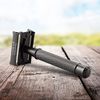50 BLADES + Facón Vintage Long Handle Double Edge Safety Razor - Platinum Japanese Stainless Steel Blades - Butterfly Open Shaving Razor for Smooth Wet Shaving Experience - 200+ Shaves