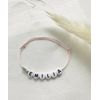 Personalised Fish Macrame Bracelet, Macrame ribbon meatll beads acrylic beads