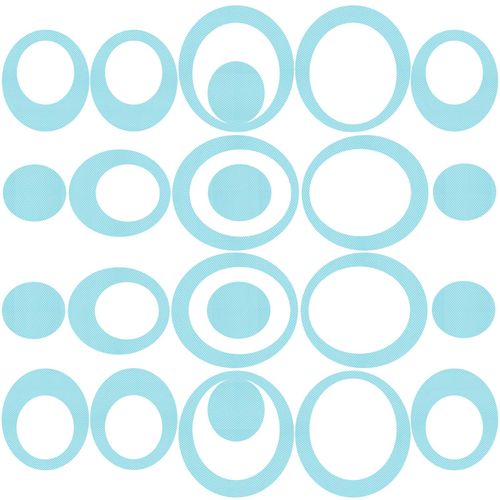 45 Pieces Adhesive Oval Bath Treads Anti-Slip Bathtub Stickers Non Slip Traction to Tubs Bathtub Stickers Adhesive Decals for Bathtub Showers, Pools, Boats, Stairs (Blue)