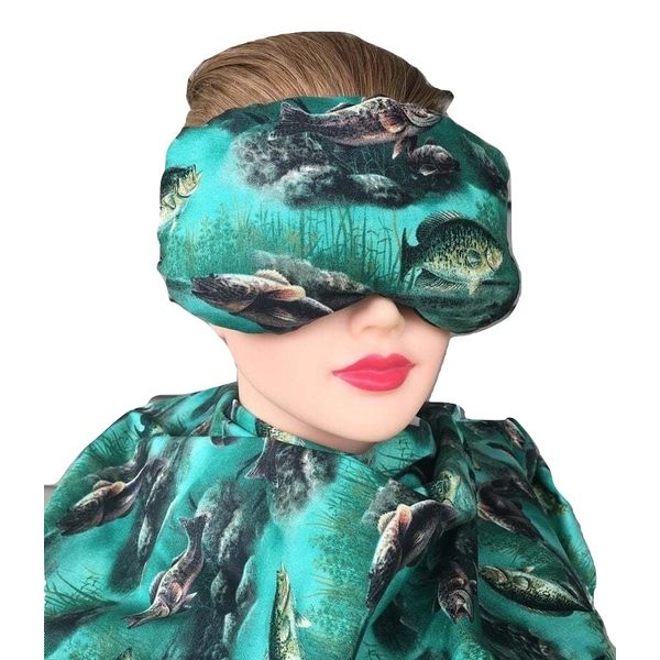 Eye Mask Lavender Eucalyptus, Sinus, Herbal Pack, Hot Cold Pack, Gone Fishing