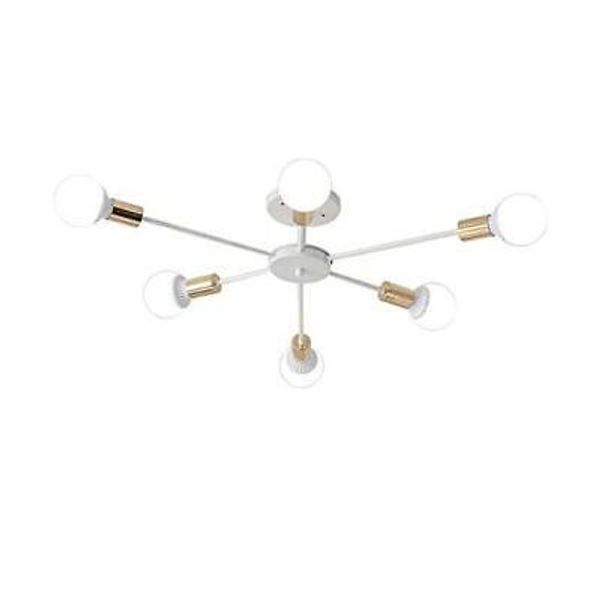 Lighting Semi Flush Mount Ceiling Light 6-Light White Sputnik 6 Lights White