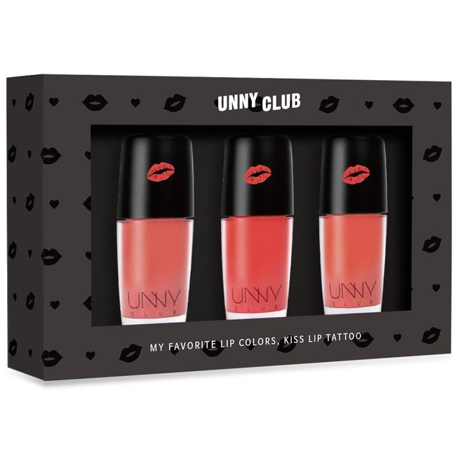 Uniclub My Favorite Lip Tattoo Tint Color Set of 3