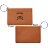 Personalized Lotus Flower Leatherette Keychain ID Holder - Single Sided