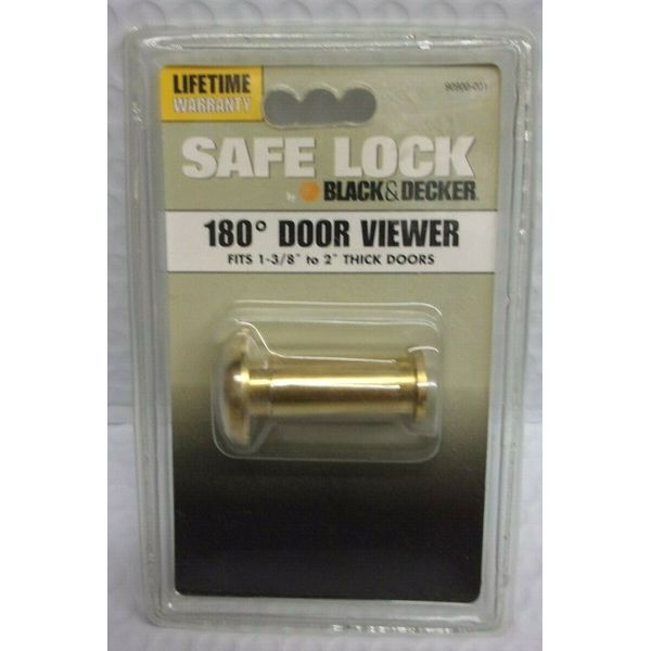 Black & Decker Safe Lock 180 Door Viewer Gold Tone Fits 1 3/8" to 2" Door