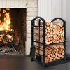 tFireplace Tool Set Log Rack Iron Firewood Holder Lumber Storage Fire Accesso...