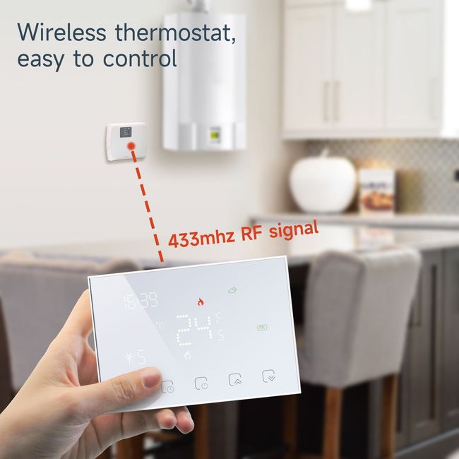 TUYA WiFi & RF Wireless Room Thermostat for Gas Boiler Water Floor