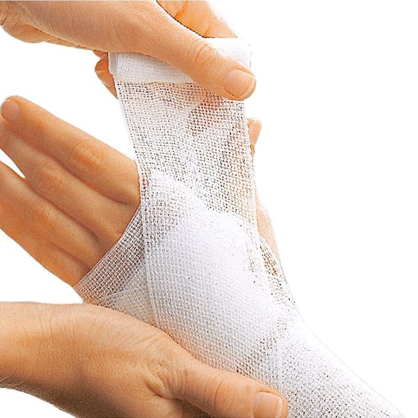 Mollelast, Conforming Open-Weave Gauze Bandage, 4cm x 4m, Box of 20 Rolls