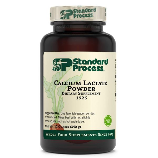 Standard Process Calcium Lactate Powder - Immune Support and Bone Strength - Bone Health and Muscle Supplement with Magnesium and Calcium - 12 Ounces