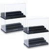 WETANBR Medium-Sized Display Case Compatible with Miniatures, Stackable & Dustproof Building Block Display Case Gift for Action Figures & Miniature Toys Lovers (4 Pack)