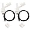 KUOQIY 2 PCS M16 10W Water Liquid Level Sensor, Horizontal Float Switch, PP Side-Mounted Water Level Sensor Controller, with Spring Wire Connectors, for Fish Tank Pool, White