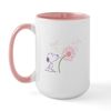 CafePress Snoopy Dandelion 15 oz (444 ml) Ceramic Coffee Mug