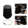 Black 3" High Flow Inlet Dry Air Filter Cold Air Intake Cone Replacement 76mm