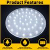 RV Interior LED Lights 12V Switched Round Ceiling Light Fixture Camper Trailer