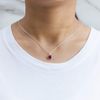 Philip Jones July (Ruby) Birthstone Necklace Created with Zircondia® Crystals