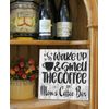 Custom Wake Up and Smell The Coffee Kitchen Sign - Personalized