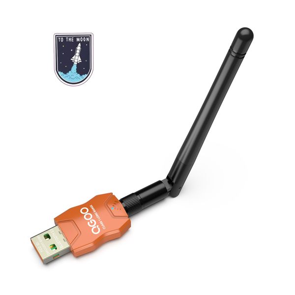 Class 1 Long Range Bluetooth Adapter for PC, QGOO USB Bluetooth Adapter for PC 5.3+EDR, Bluetooth Dongle Bluetooth Receiver Support Windows10/8.1/8/7（orange-125）