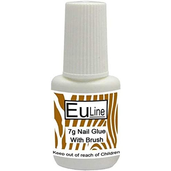 7g Brush on Nail Glue Adhesive For False Acrylic Nail Tips - Nail Art - Salon False Nails