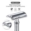 BAILI Double Edge Safety Razor Rust-Proof Reusable Manual Long Handle Wet Shaving Shaver for Men Women BD191C