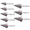 Fishing Weight Sinker, 5 Pieces Pyramid Weights Set, Tackle Accessory (2oz/ 55g)