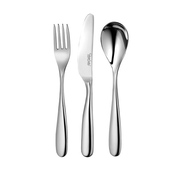 Robert Welch Stanton Bright, 3 Piece Children's Cutlery Set. Made from Stainless Steel. Dishwasher Safe.