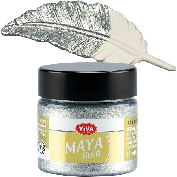 Viva Decor 50 ml Maya Gold Paint, Silver