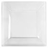 10.75" Disposable Fancy Square Clear Plastic Dinner Plates Splendid 80pcs