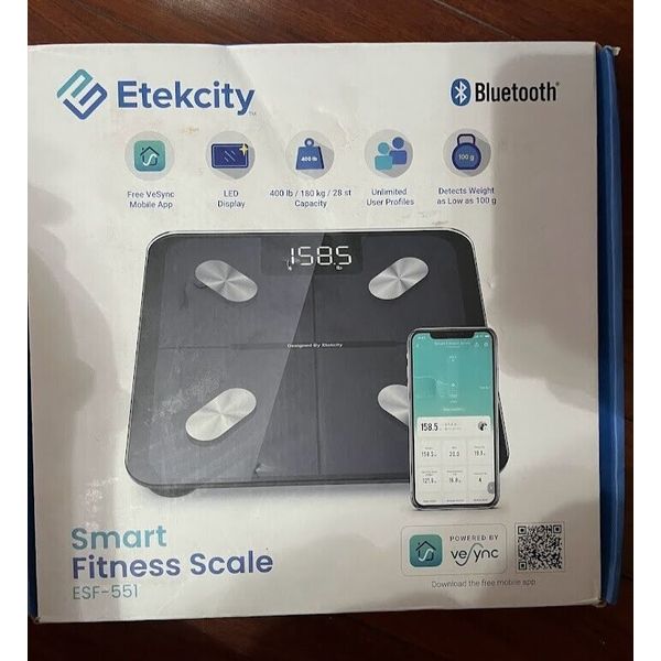 Etekcity Smart Scale BMI, Body Fat, Weight, Digital Scale ESF-551 ,w/App