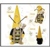 Bumble Bee Gnome Plush,Spring Bee Decor, Mr and Mrs Honeybee Gnomes Plush Tomte
