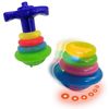Geospace Super Sonic Wind-Up Spinning Tops with Light and Sound (Single Pack)