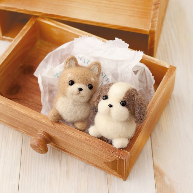 Hamanaka wool felt kit "Shiba Inu & Shih Tzu" H441-341 (japan import)